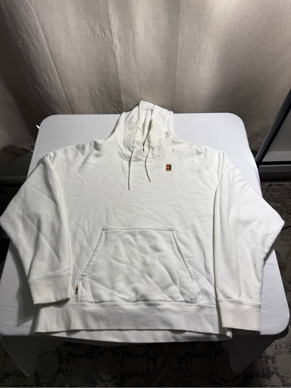 Nike Court Heritage Fleece Tennis Hoodie Sweatshirt Court BV0760-100 Mens M